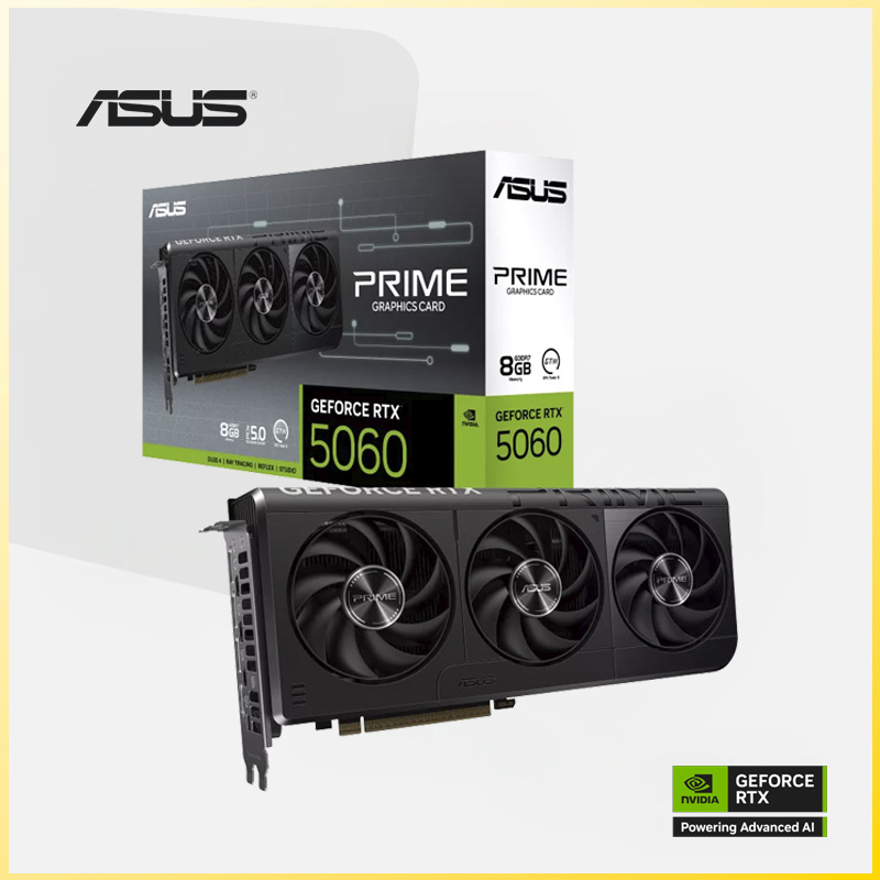 TARJETA DE VIDDEO NVIDIA RTX 5060 ASUS PRIME TRIPLE FAN 8GB GDDR7