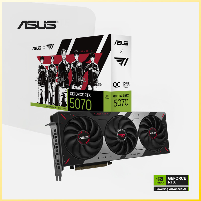 TARJETA DE VIDEO ASUS GEFORCE RTX 5070 T1 SPECIAL EDITION 12GB GDDR7 OC