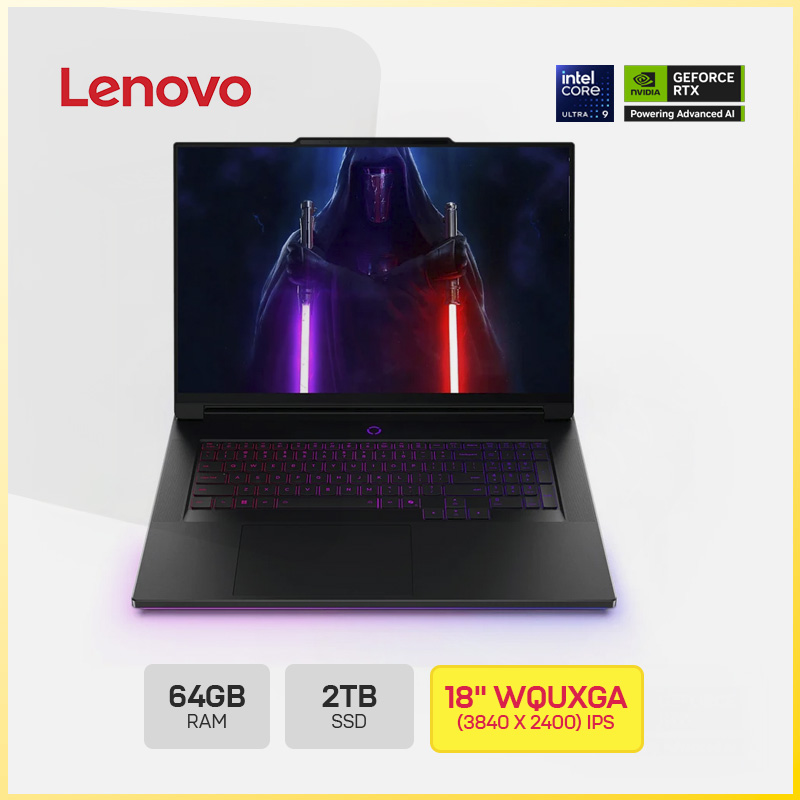 LAPTOP LENOVO LEGION 9 18IAX10 / Intel Core Ultra 9 275HX / 64GB DDR5 / SSD 2TB / RTX 5090 24GB / 18" IPS WQUXGA