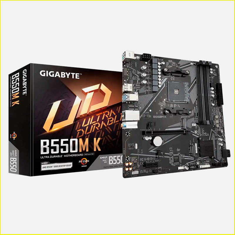 PLACA MADRE GIGABYTE B550M K SOCKET AM4, RAM DDR4 BUSS