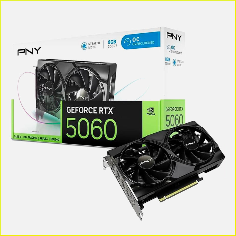 TARJETA DE VIDEO PNY GEFORCE RTX 5060 OC 8GB GDDR7