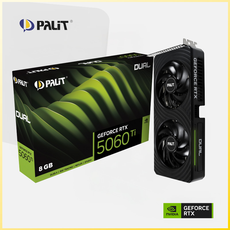 TARJETA DE VIDEO NVIDIA RTX 5060TI 8GB PALIT DUAL 8GB GDDR7