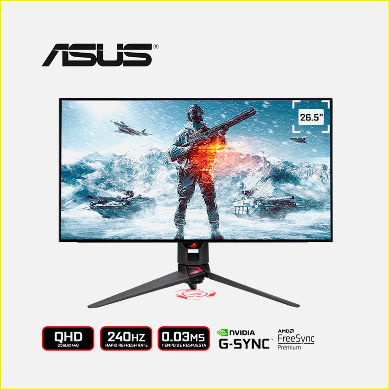 MONITOR ASUS ROG SWIFT OLED PG27AQDM-R 2K QHD 240HZ 0.03 MS PIVOTEABLE