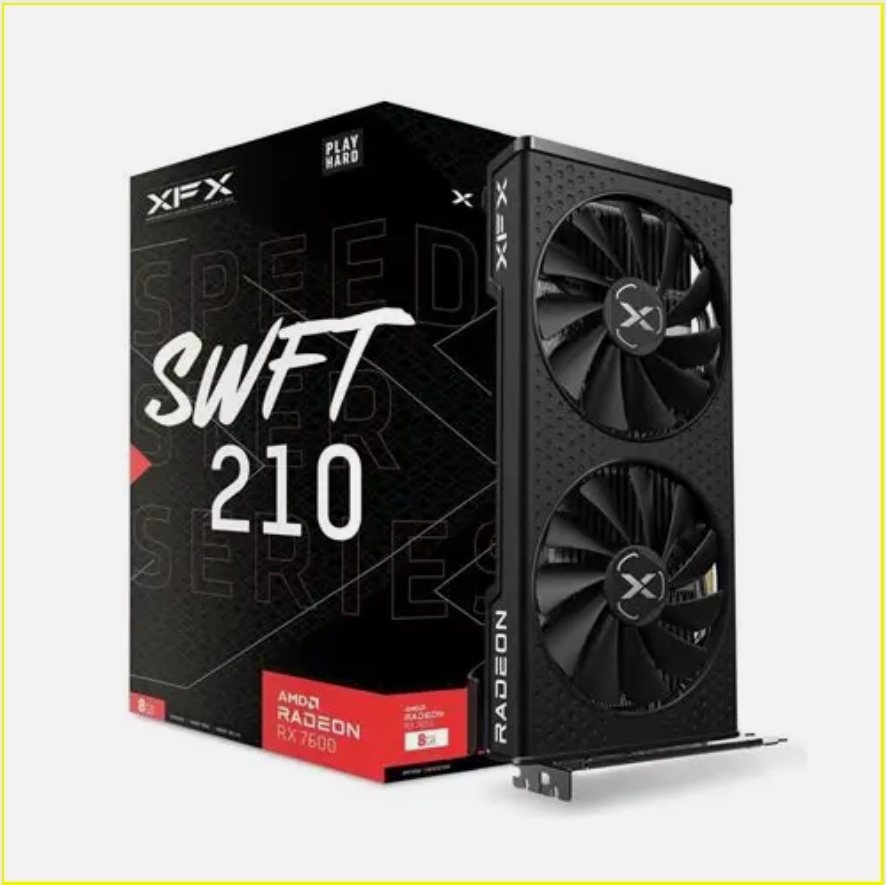 TARJETA DE VIDEO RADEON XFX SWFT 210 RX 7600 8GB GDDR6