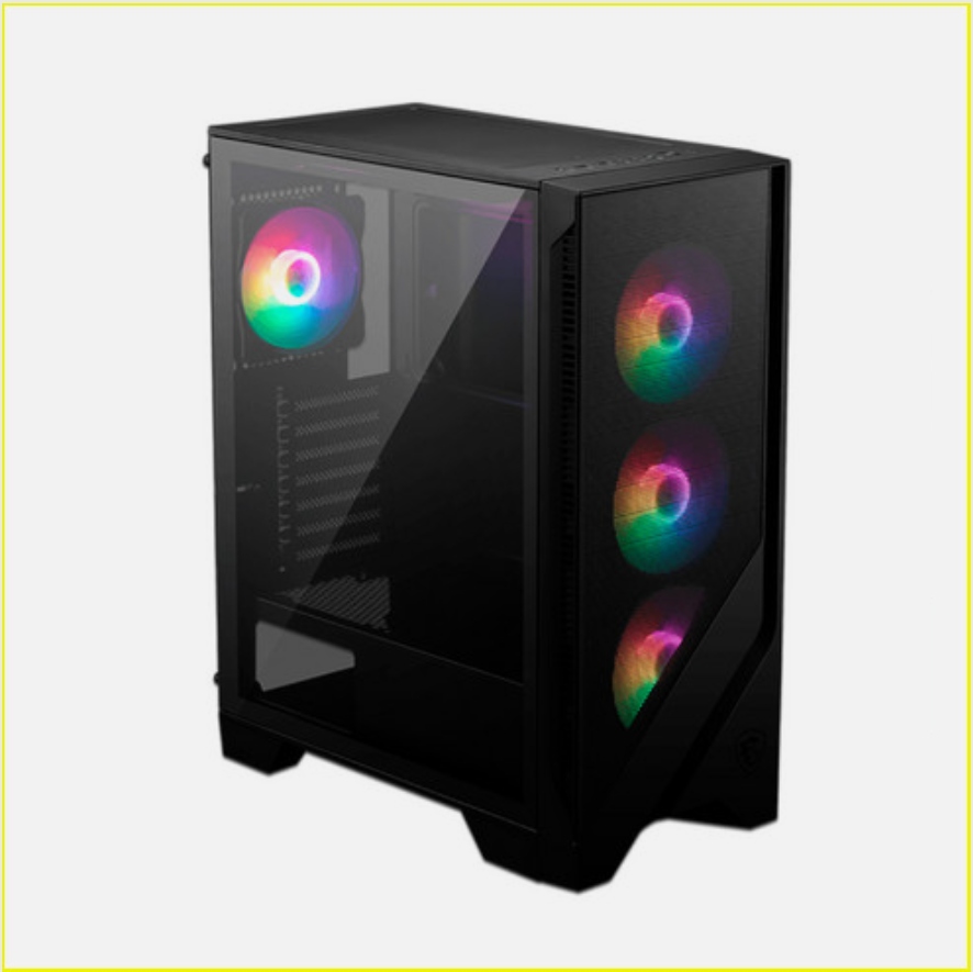 CASE MSI MAG FORGE 120A AIRFLOW ( MAG FORGE 120A AIRFLOW ) NEGRO | S/ FUENTE | A-RGB | VIDRIO TEMPLADO | MID TOWER