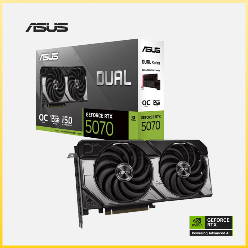 TARJETA DE VIDEO ASUS DUAL GEFORCE RTX 5070 12GB GDDR7 OC EDITION