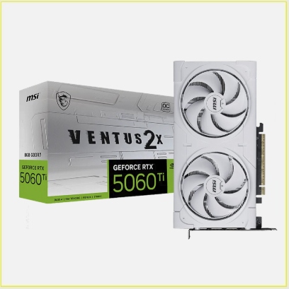 TARJETA DE VIDEO MSI GEFORCE RTX 5060 Ti 8GB GDDR7 VENTUS 2X OC WHITE EDITION