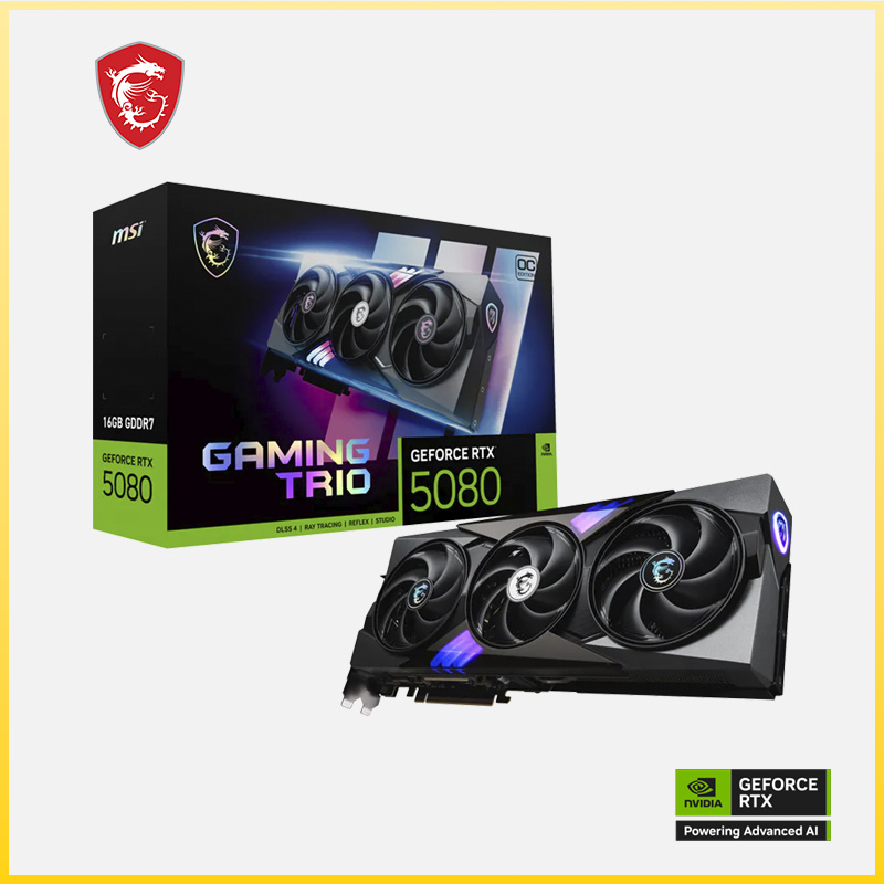 TARJETA DE VIDEO RTX 5080 MSI GAMING TRIO 16GB GDDR7